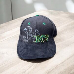Vintage 90s Irish Graffiti Top of the World WOOL Embroidered Notre Dame Hat Mens